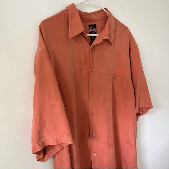 HARLEY DAVIDSON by Tori Richard Purple Silk Motorcycle Shirt Men's XL - Picture 3 of 7